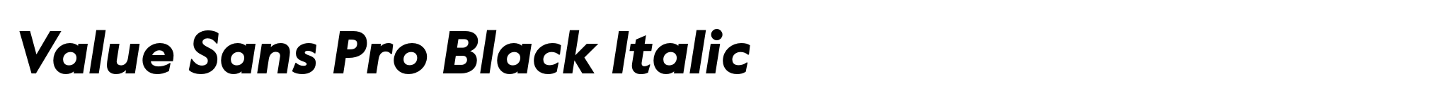 Value Sans Pro Black Italic image
