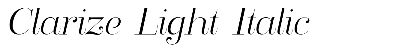 Clarize Light Italic
