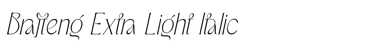 Brafteng Extra Light Italic
