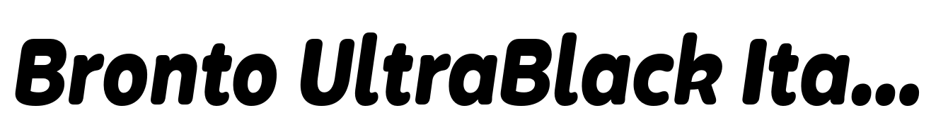 Bronto UltraBlack Italic