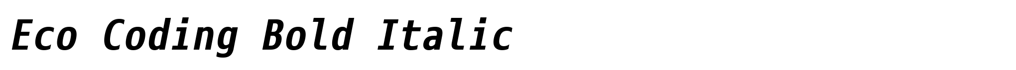 Eco Coding Bold Italic image