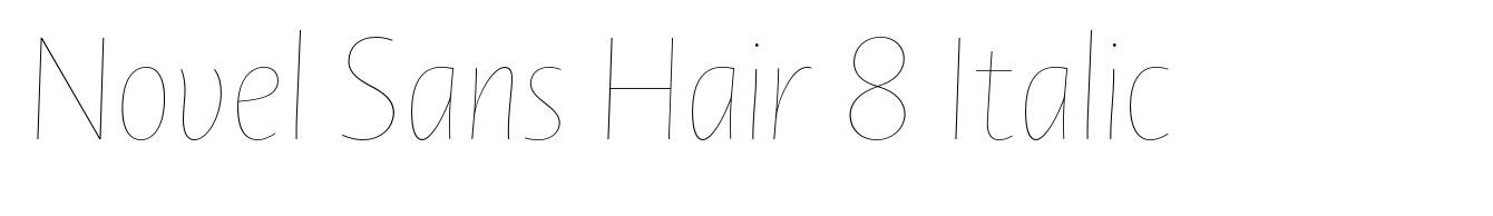 Novel Sans Hair 8 Italic