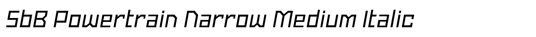 SbB Powertrain Narrow Medium Italic image