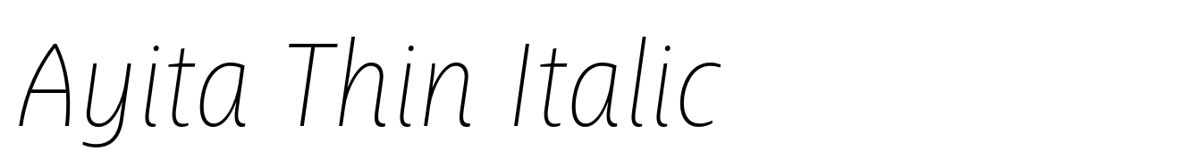 Ayita Thin Italic