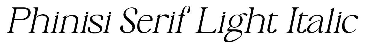 Phinisi Serif Light Italic