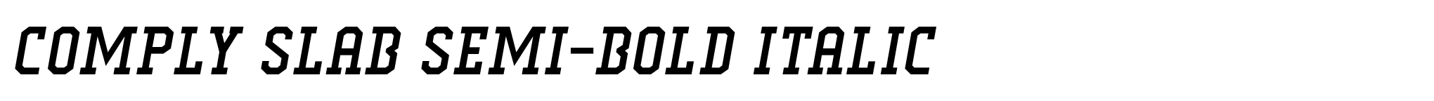 Comply Slab Semi-Bold Italic image