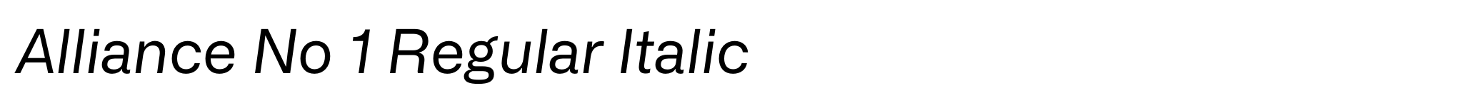 Alliance No 1 Regular Italic image