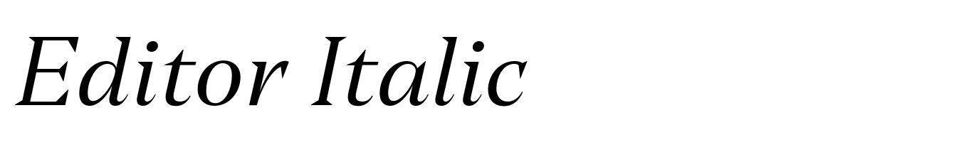 Editor Italic