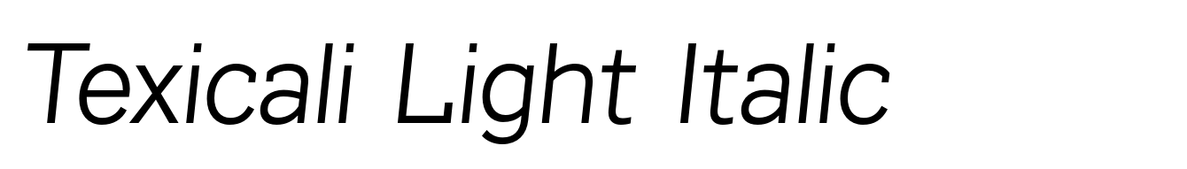 Texicali Light Italic