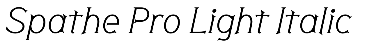 Spathe Pro Light Italic