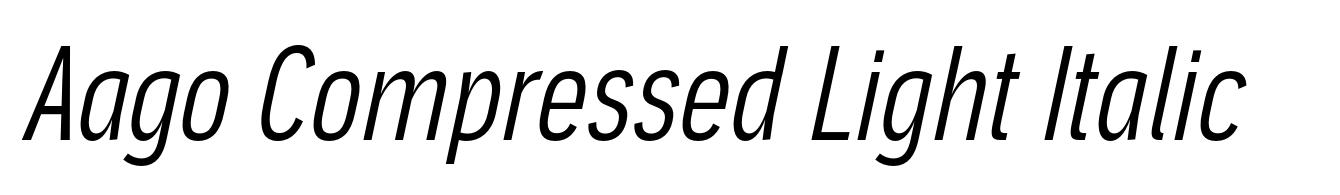 Aago Compressed Light Italic