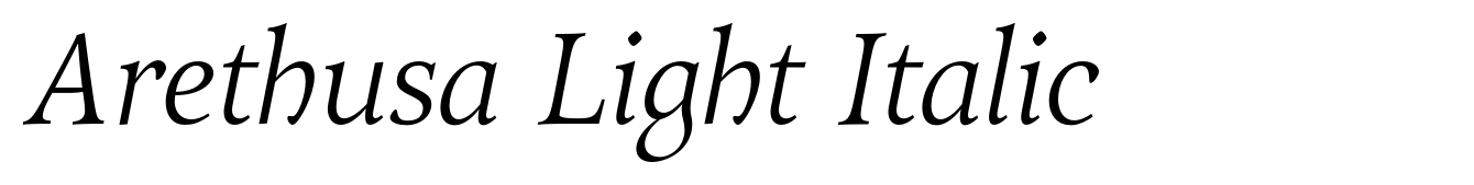 Arethusa Light Italic