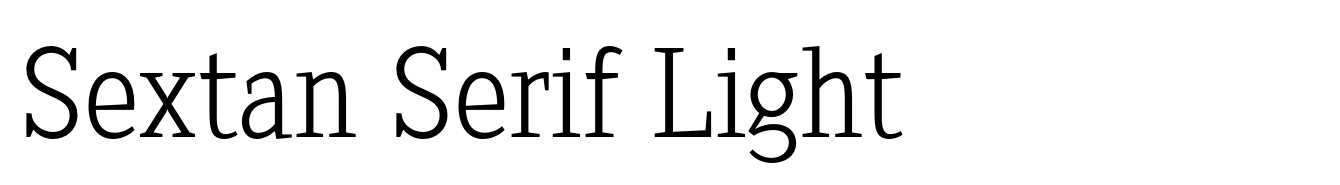 Sextan Serif Light