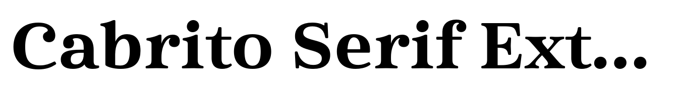 Cabrito Serif Extended Black
