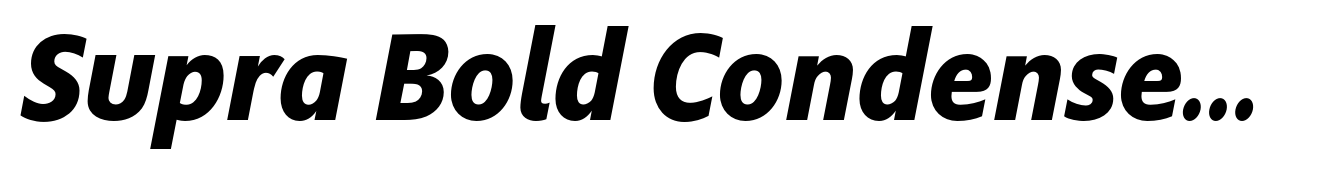 Supra Bold Condensed Italic