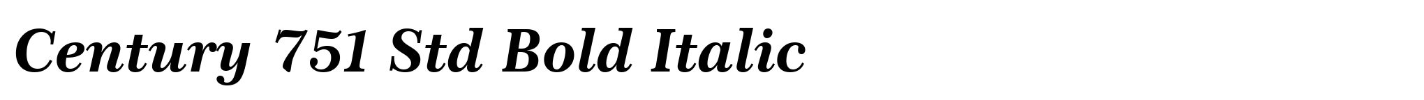 Century 751 Std Bold Italic image