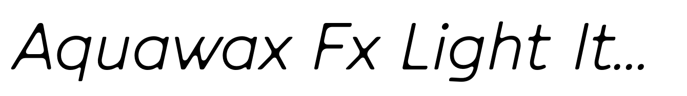 Aquawax Fx Light Italic