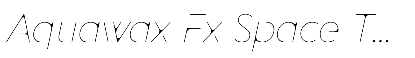 Aquawax Fx Space Thin Italic