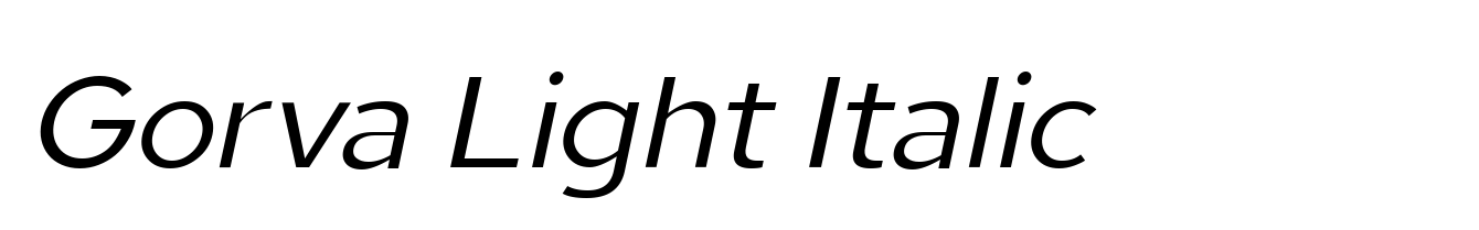 Gorva Light Italic