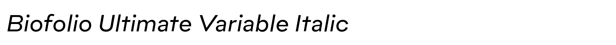 Biofolio Ultimate Variable Italic image