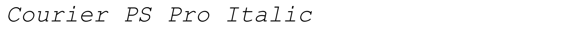 Courier PS Pro Italic image