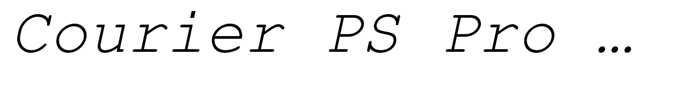 Courier PS Pro Italic