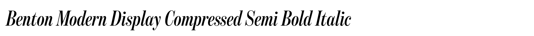 Benton Modern Display Compressed Semi Bold Italic image
