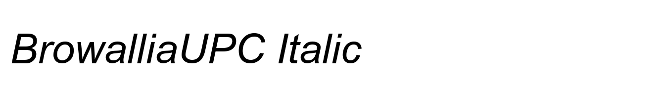 BrowalliaUPC Italic