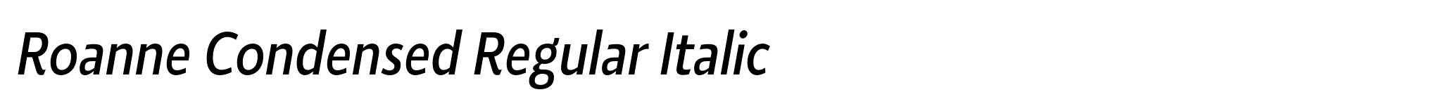 Roanne Condensed Regular Italic image