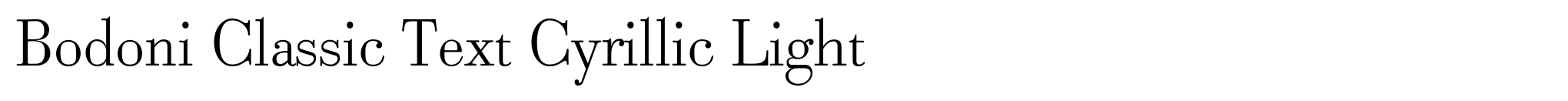 Bodoni Classic Text Cyrillic Light image