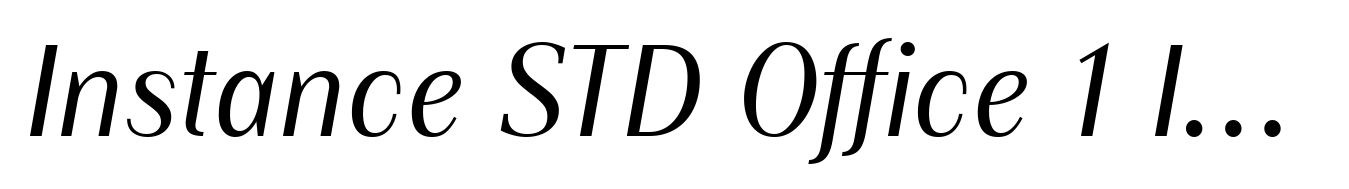 Instance STD Office 1 Italic