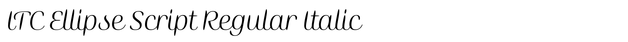 ITC Ellipse Script Regular Italic image