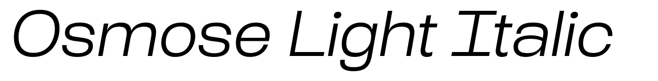 Osmose Light Italic