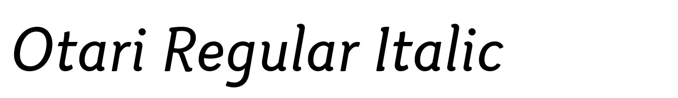 Otari Regular Italic