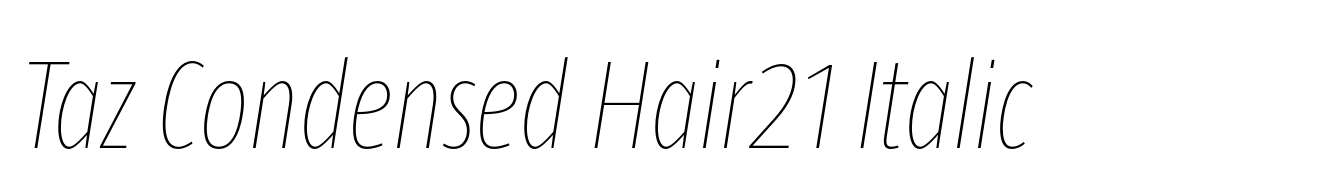 Taz Condensed Hair21 Italic