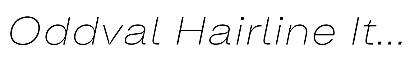 Oddval Hairline Italic