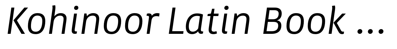 Kohinoor Latin Book Italic