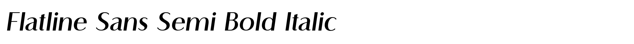 Flatline Sans Semi Bold Italic image