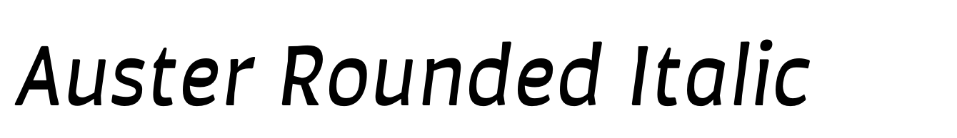 Auster Rounded Italic
