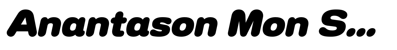 Anantason Mon Semi Expanded Black Italic