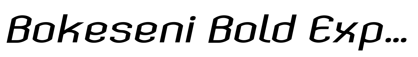 Bokeseni Bold Expanded Italic