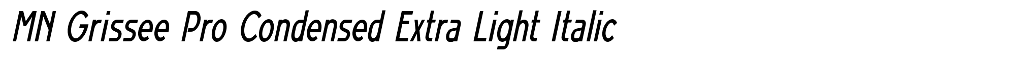 MN Grissee Pro Condensed Extra Light Italic image