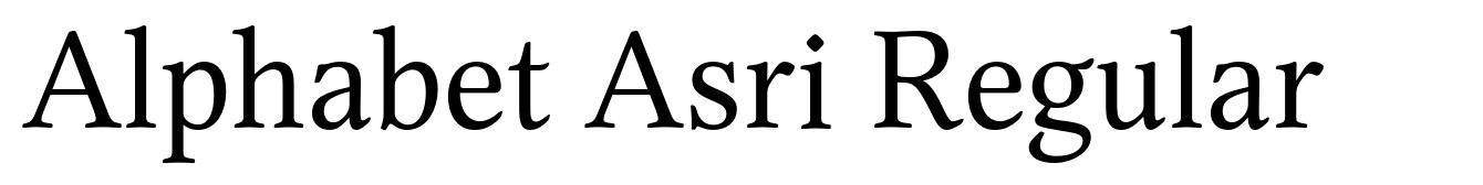 Alphabet Asri Regular