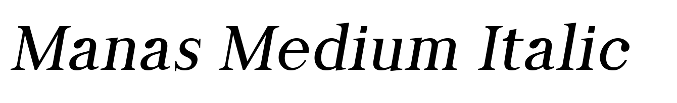 Manas Medium Italic