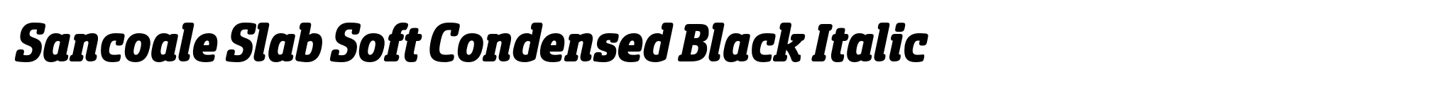 Sancoale Slab Soft Condensed Black Italic image