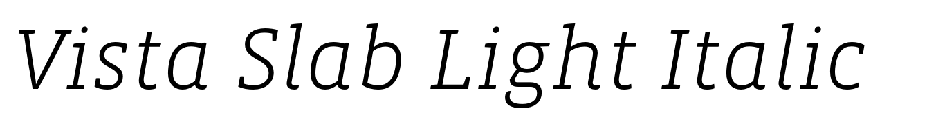 Vista Slab Light Italic