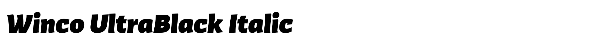 Winco UltraBlack Italic image