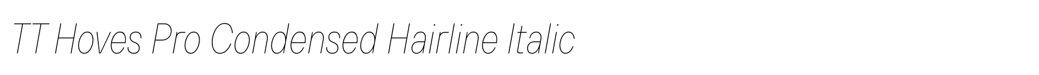 TT Hoves Pro Condensed Hairline Italic image