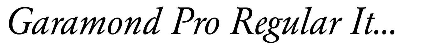 Garamond Pro Regular Italic