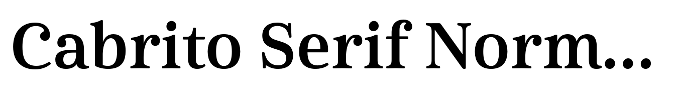 Cabrito Serif Norm Bold